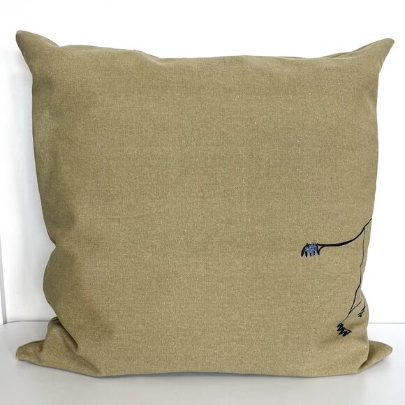 Ellen Degeneres Dachshund Dog Lover Accent Throw Pillow 20X20 Tan Embroidered - Picture 2 of 12